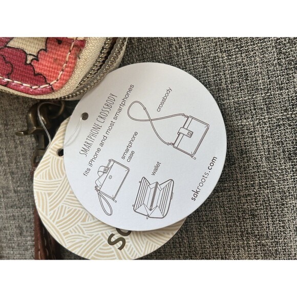 Sakroots Artists Circle Crossbody Purse Floral Wallet Shoulder Wristlet 105600 - Picture 6 of 9